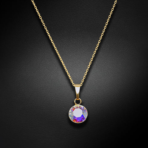 Кулон "Класика (Aurora Borealis)" с кристаллами Swarovski™